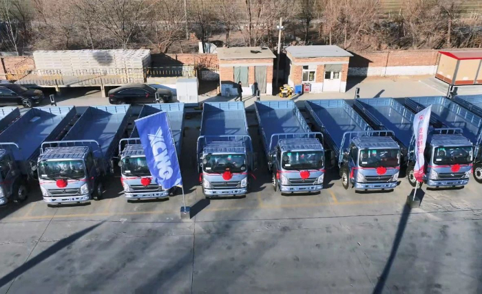 cq9电子轻卡新能源运输车批量交付山东客户