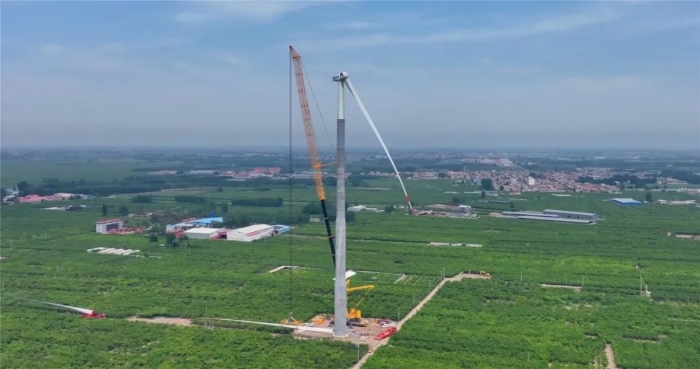 “全球第一吊”再临燕赵！166米，XCA4000助力华北绿电