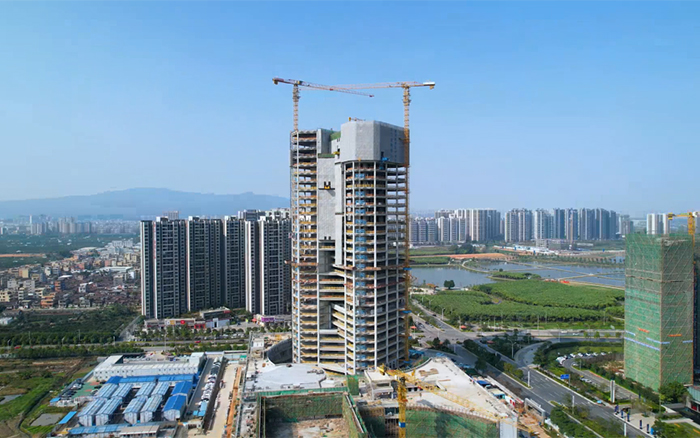 城市“金名片”| cq9电子塔机助建新会第一高楼