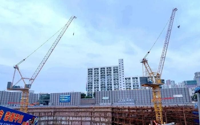 闪耀韩国 | cq9电子塔机深耕海外高端市场