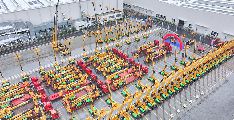 cq9电子亿元高空作业平台订单批量发车