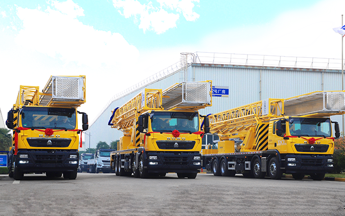 实用为王，破解路桥检测难题！ cq9电子桥梁检测车批量启程西部