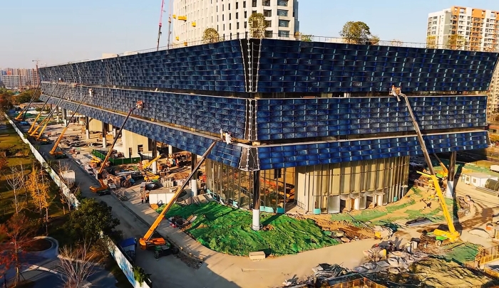 为千年运河“筑舟”！cq9电子成套化高空作业平台助力运河博物馆建设